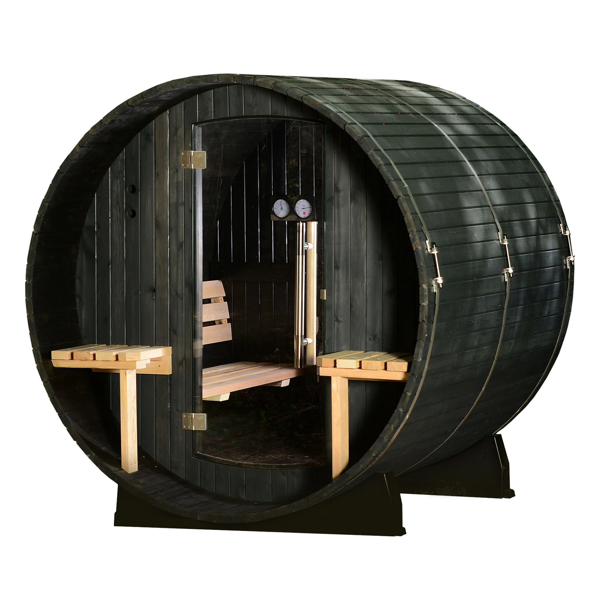 Almost Heaven Saunas Almost Heaven Saunas Audra 4 - Person Traditional Barrel Sauna In Onyx | Way... | Wayfair North America