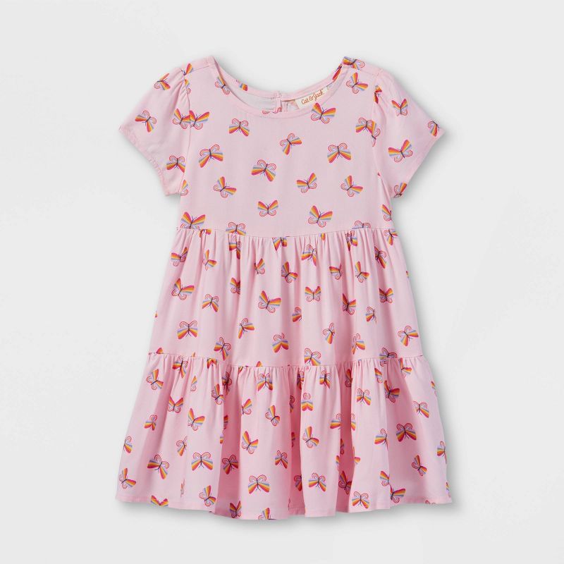 Toddler Girls' Tiered Short Sleeve Dress - Cat & Jack™ | Target