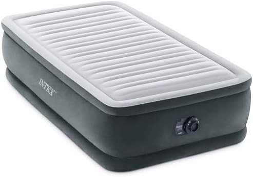 Intex Twin Size Air Mattress, 18in Height, Built-in Pump, Dura-Beam Deluxe Comfort-Plush - Portab... | Amazon (US)