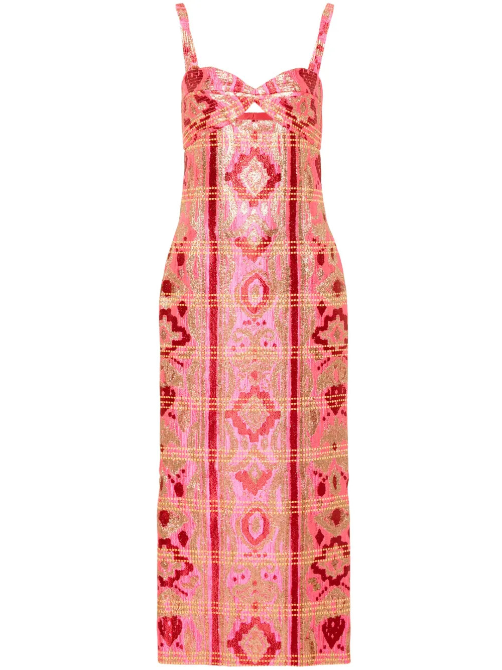 Johanna Ortiz Powerful Stitches Maxi Dress | Pink | FARFETCH | Farfetch Global