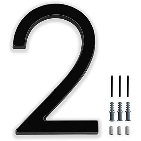 6 Inch Large Zinc Alloy Modern House Numbers For Outside, Address Numbers For House, Black Metal ... | Amazon (US)