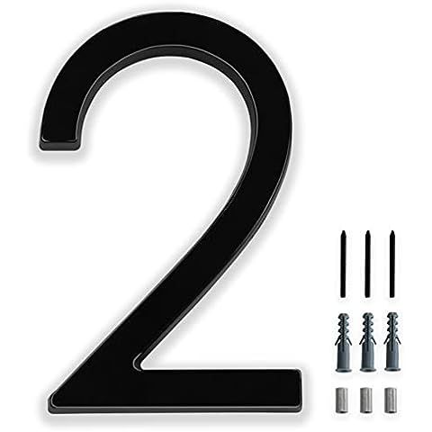 6 Inch Large Zinc Alloy Modern House Numbers For Outside, Address Numbers For House, Black Metal ... | Amazon (US)