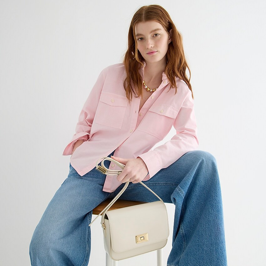 Garment-dyed chambray shirt | J. Crew US