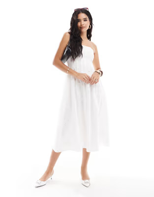 Nobody's Child Newbury midaxi dress in white | ASOS (Global)
