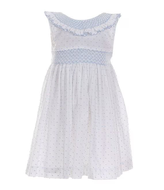 Edgehill Collection Little Girl 2T-6X Smocked Peter Pan Collar Sleeveless Dress | Dillard's | Dillard's