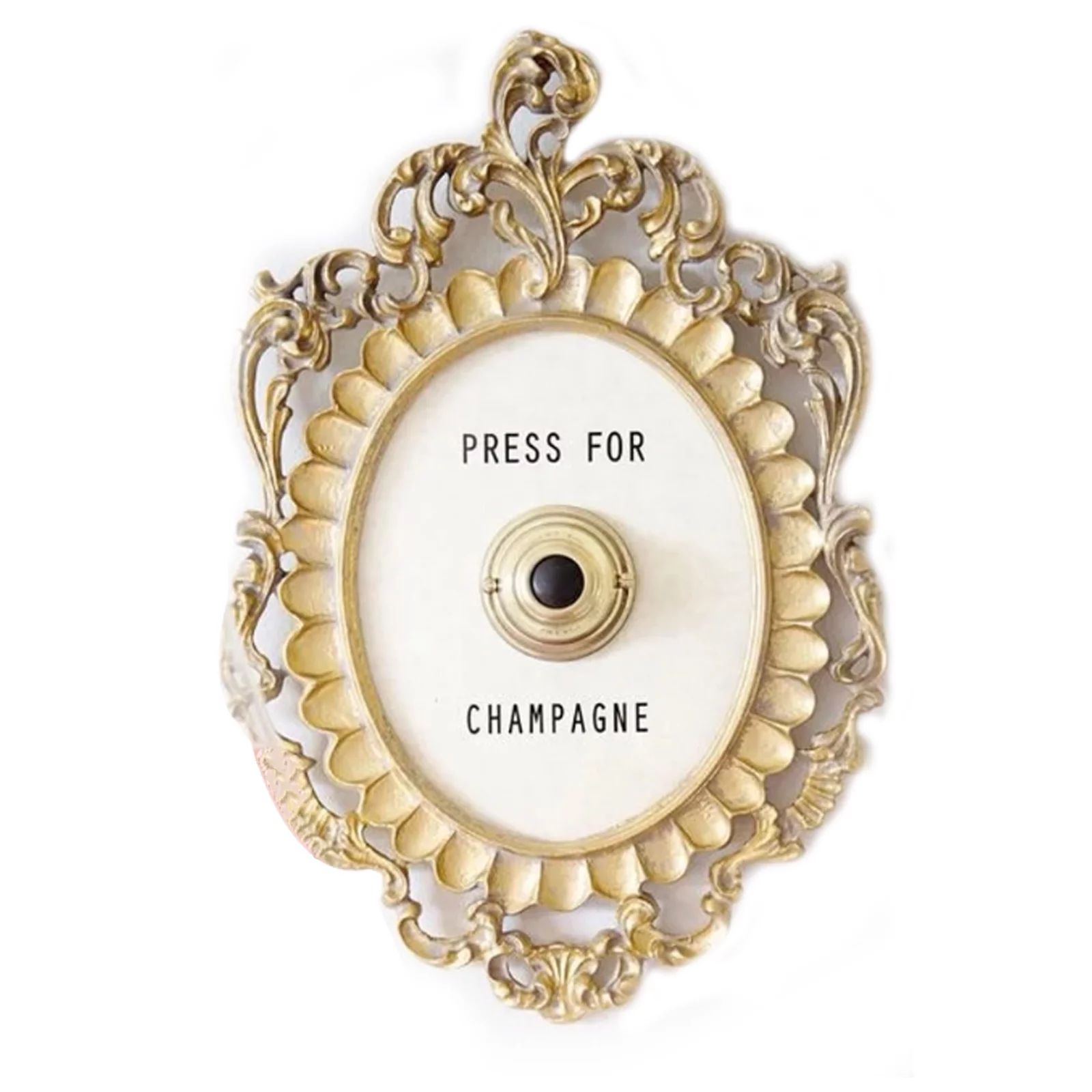 Press for Champagne Bell Sign Decor Door Bell Halloween Retro Creative Desktop Ornament Hotel Hom... | Walmart (US)