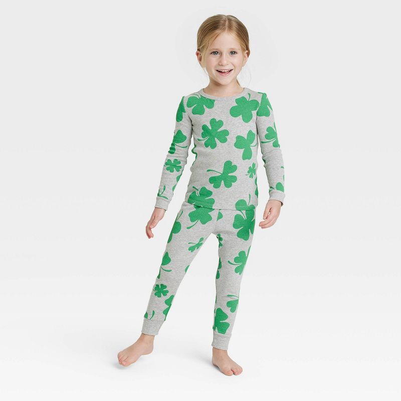 Toddler St. Patrick's Day Matching Family Pajama Set - Gray | Target