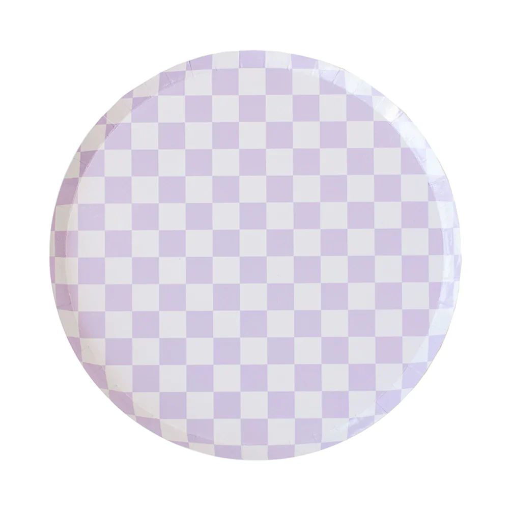 Check It! Purple Posse Dinner Plates | Ellie and Piper