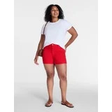 Time and Tru Women's High Rise Patch Pocket Denim Short, 4" Inseam, Sizes 0-20 | Walmart (US)