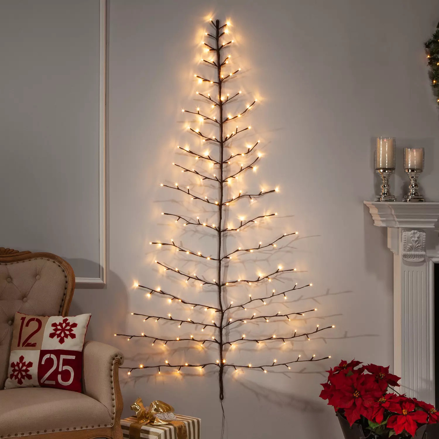 Pre-Lit 6' Wall Tree Hanging | Sam's Club