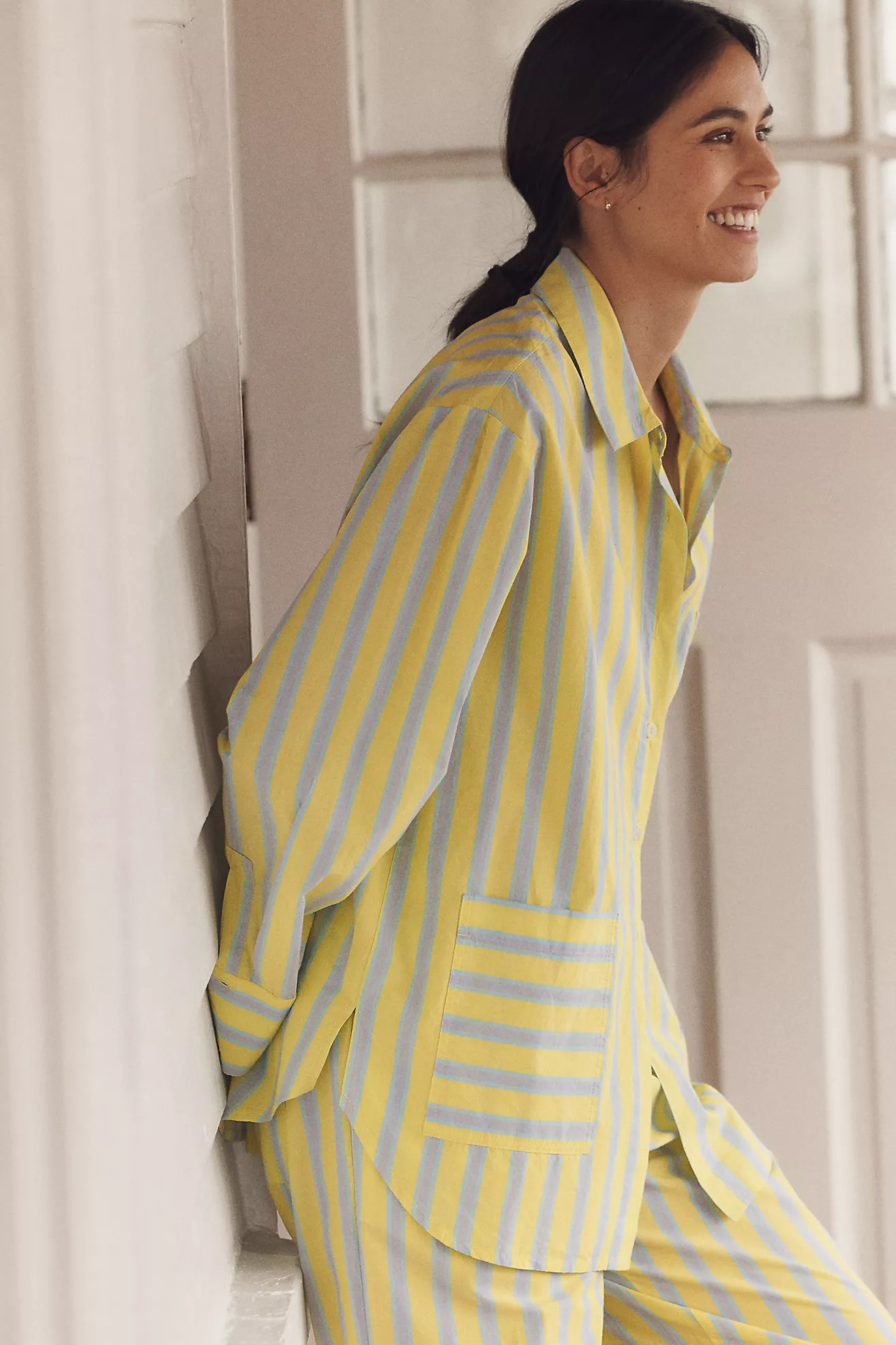 LyreBird Long-Sleeve Buttondown Shirt | Anthropologie (US)