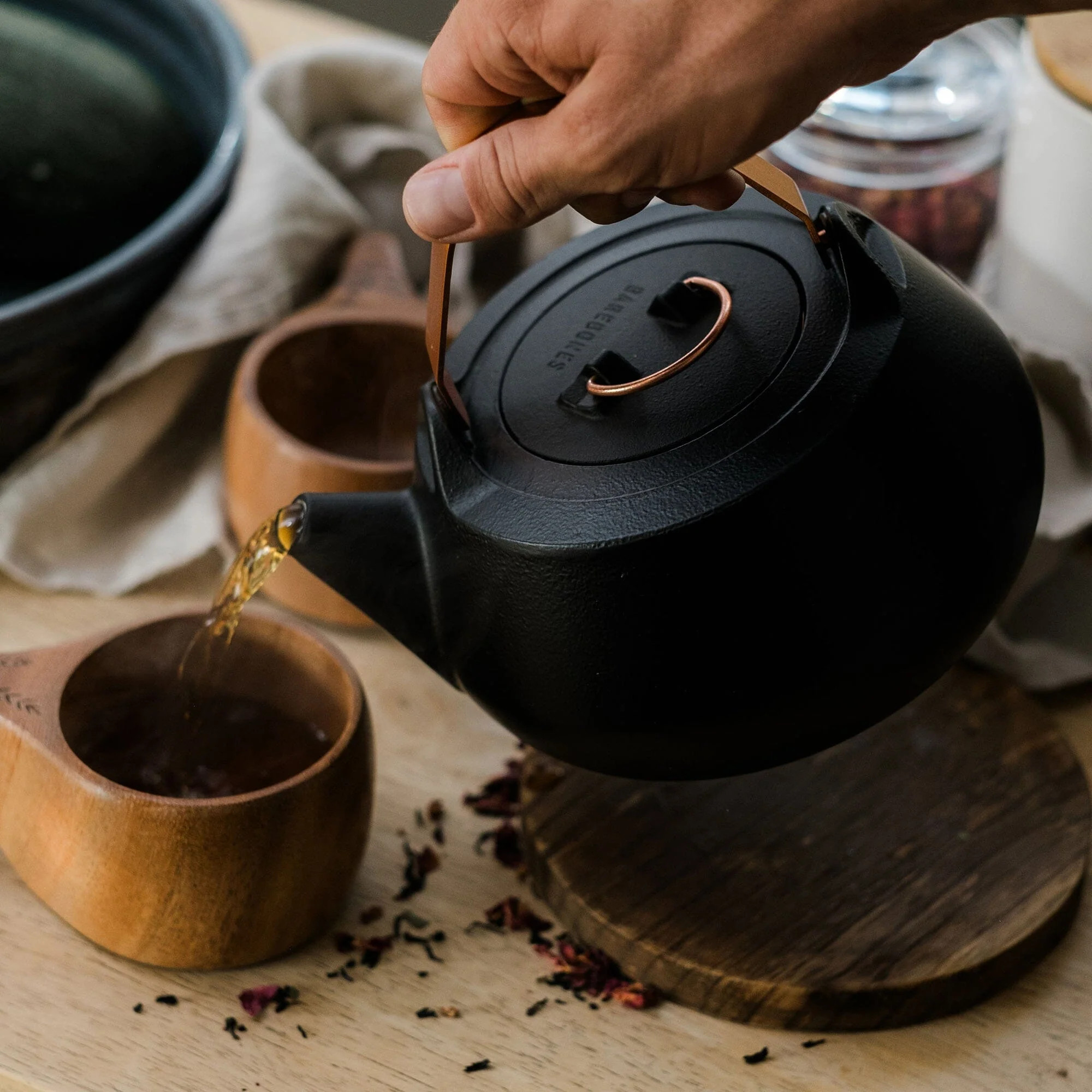 Enamel Lined Cast Iron Teapot | Barebones