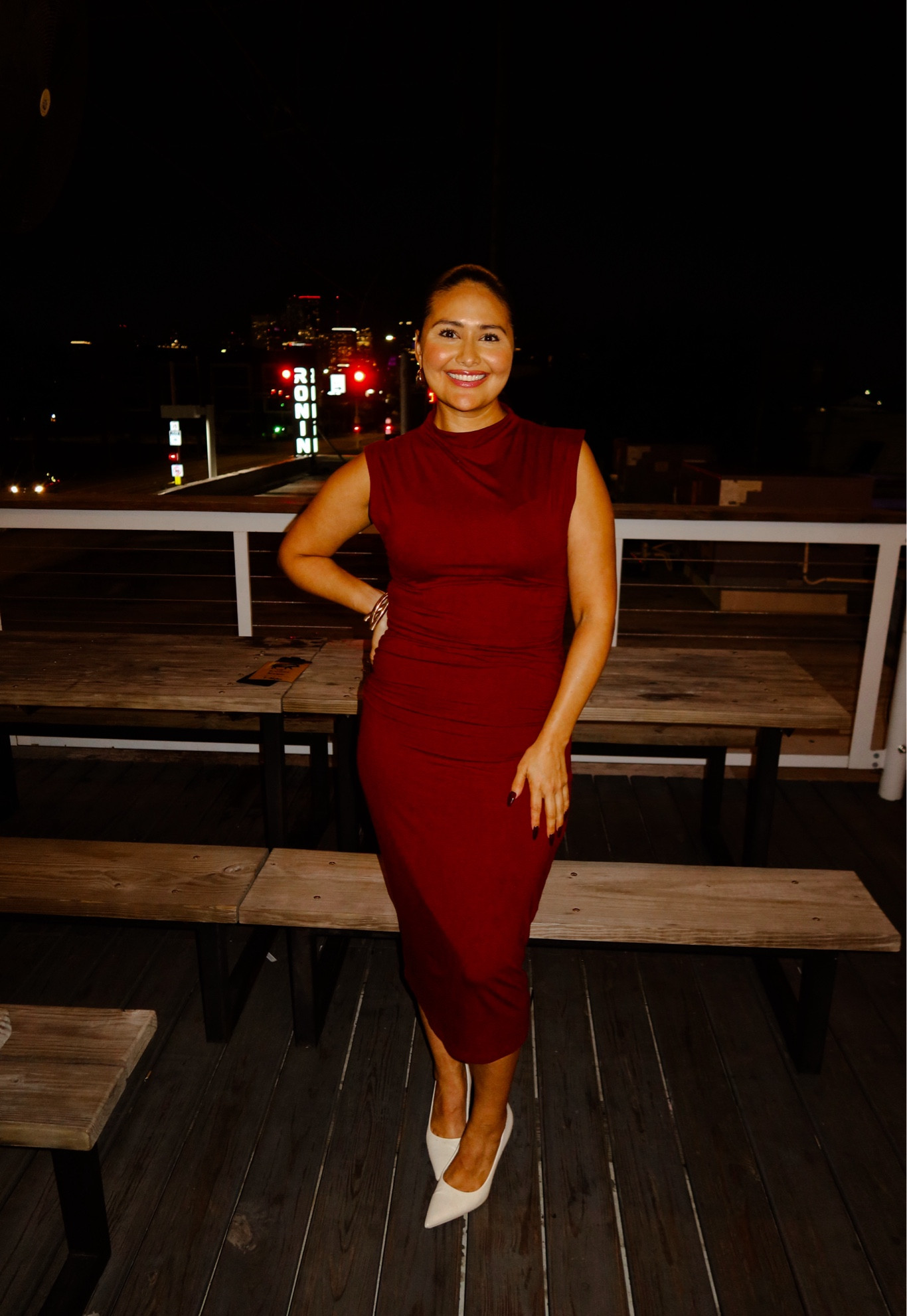 Women’s Ruched Knit Midi Dress perfect for a holiday party dress. I picked up a size small for a more fitted look. 

#LTKSeasonal #LTKHoliday #LTKFindsUnder50