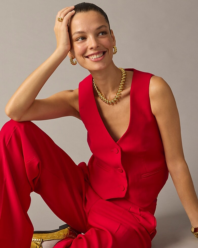 Collection tuxedo vest in Italian wool | J. Crew US