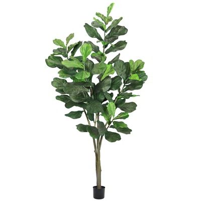 Artificial Fiddle Leaf Fig Plant in Planter | Wayfair North America