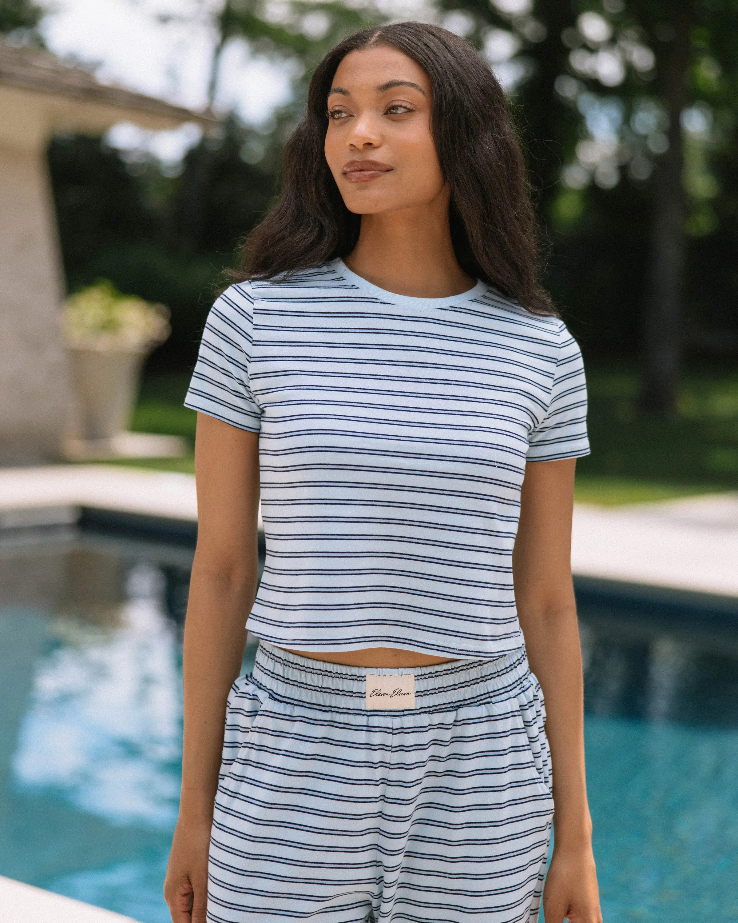 Striped Short Sleeve in Splash Stripe | Eleven Eleven