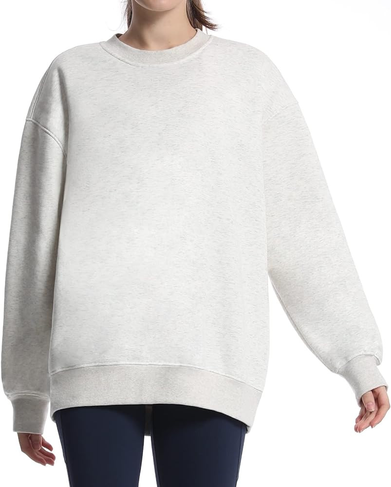 THE GYM PEOPLE Womens' Fleece Crewneck Loose fit Soft Oversized Pullover Sweatshirt | Amazon (US)