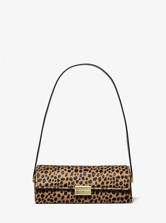 Ludlow Small Cheetah Print Calf Hair Convertible Pochette | Michael Kors US