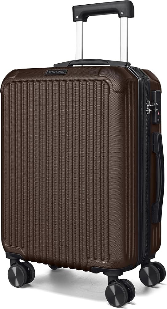 LIGHT FLIGHT Carry On Luggage 22x14x9 Airline Approved, Durable Hard Shell Carry On Suitcases wit... | Amazon (US)