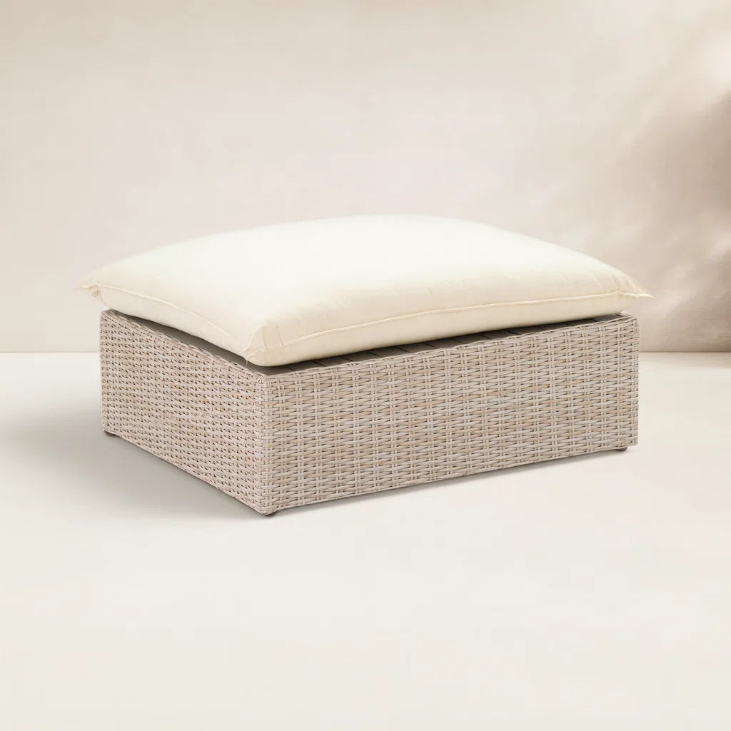 Davida Wicker Outdoor Ottoman | Wayfair North America