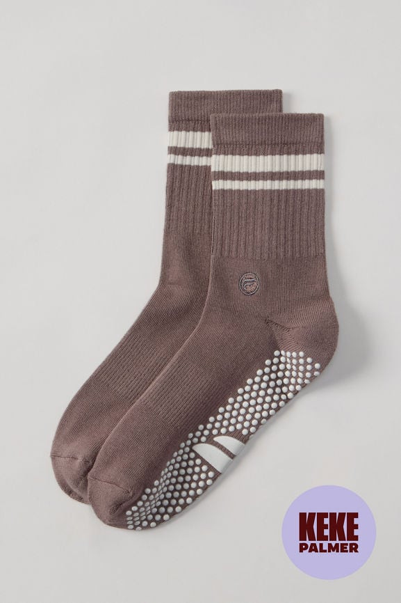 The Powerhouse Quarter Crew Grip Sock | Fabletics