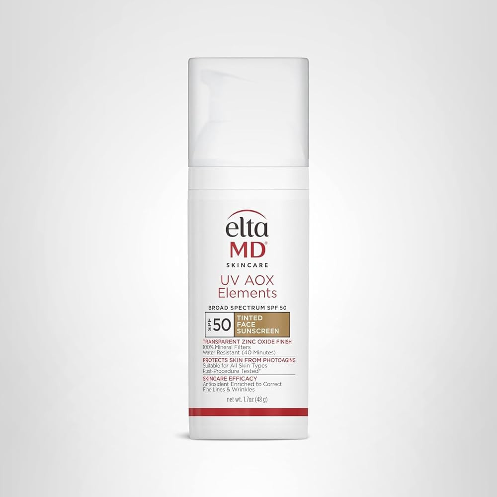 EltaMD UV AOX Elements Tinted Mineral Face Sunscreen Lotion, Tinted Moisturizer for Face SPF 50 w... | Amazon (US)