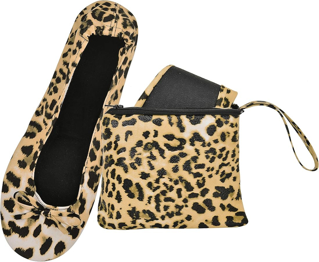 Women's Foldable Flats – Portable Ballet Slippers Shoes for Travel, Wedding – Fits in Purse | Amazon (US)