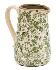 8x5.5x9 Floral Ceramic Pitcher Vase | TJ Maxx