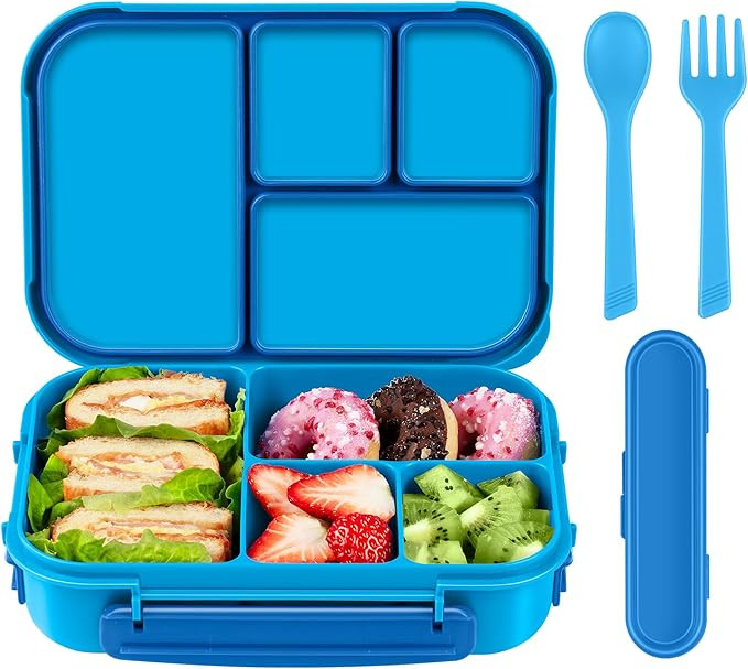 Lunch Box Kids,Bento Box Adult,Leakproof Lunch Containers for Adults/Kids/Toddler,1200ML-4 Compar... | Amazon (US)