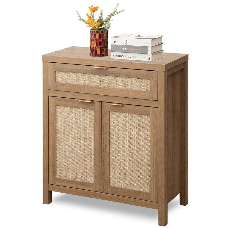 Omni House Sideboard Cabinet Buffet Cabinet with Storage,Rattan Cabinet Accent Cabinet with Doors... | Walmart (US)