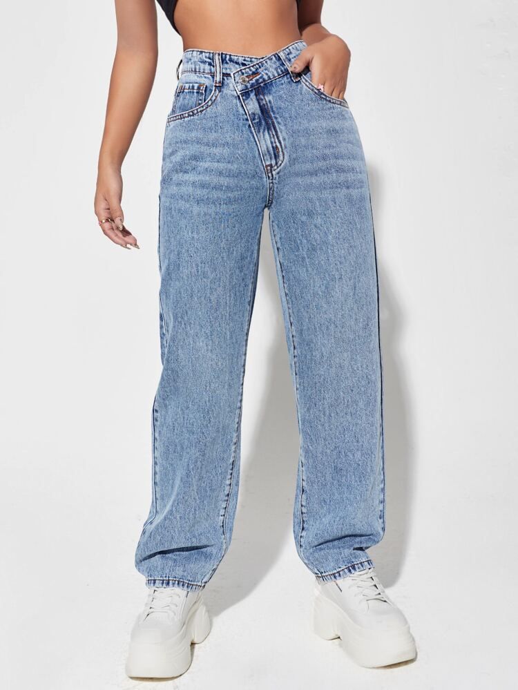 High Waist Boyfriend Jeans | SHEIN