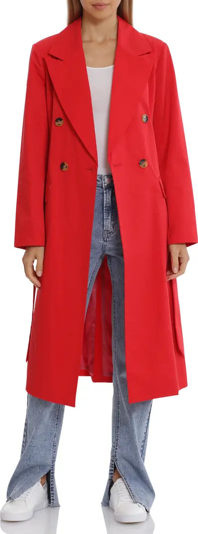Longline Cotton Blend Trench Coat | Nordstrom