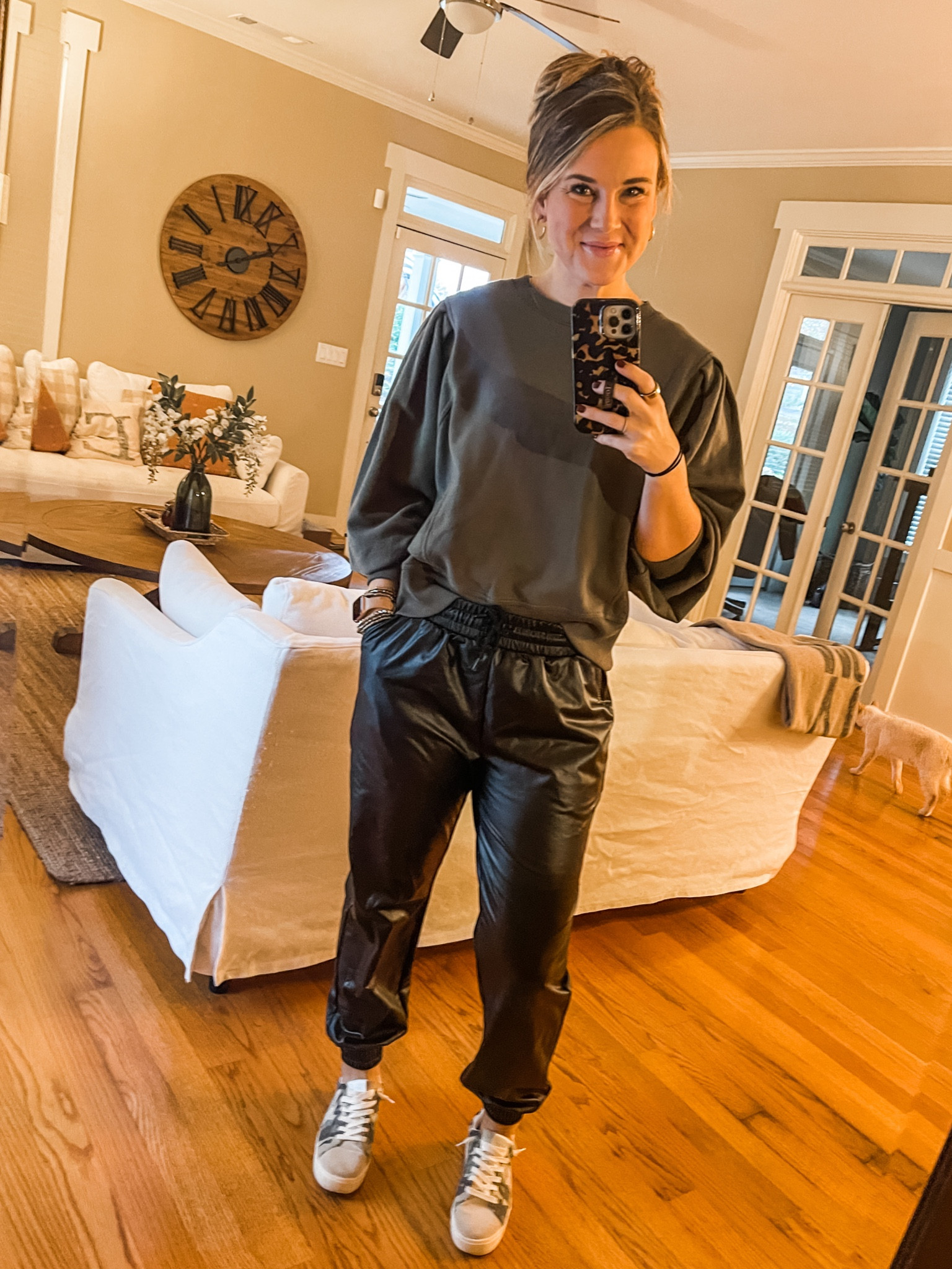 Leather joggers for the win! #teacher #teacherootd #joggers #fall

#LTKGiftGuide #LTKsalealert #LTKSeasonal