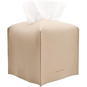 Carrotez Tissue Box Cover, [Refined] Modern PU Leather Square Tissue Box Holder - Decorative Holder/ | Amazon (US)