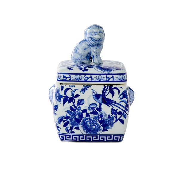 Foo Dog Jar in Blue & White | Caitlin Wilson Design