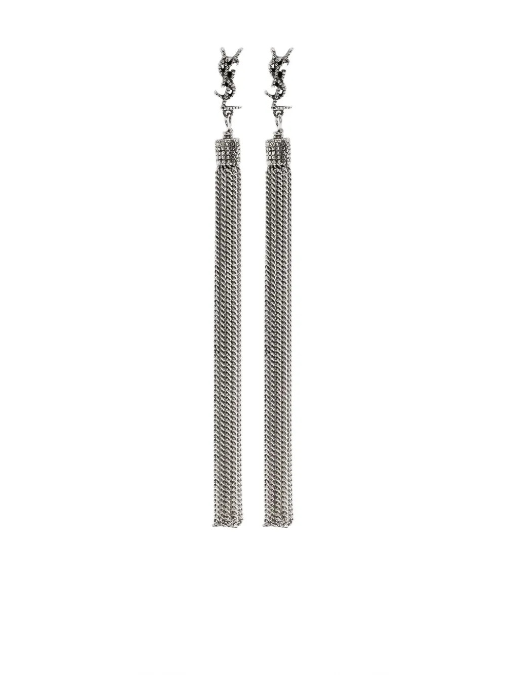 Saint Laurent LouLou Tassel Drop Earrings | Metallic | FARFETCH | Farfetch Global