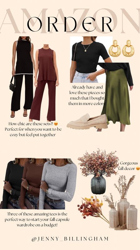 My amazon order; chic loungewear sets that are perfect for work from home, affordable capsule wardrobe staples, and affordable amazon fall decor 😍

#LTKfindsunder50 #LTKfindsunder100 #LTKstyletip