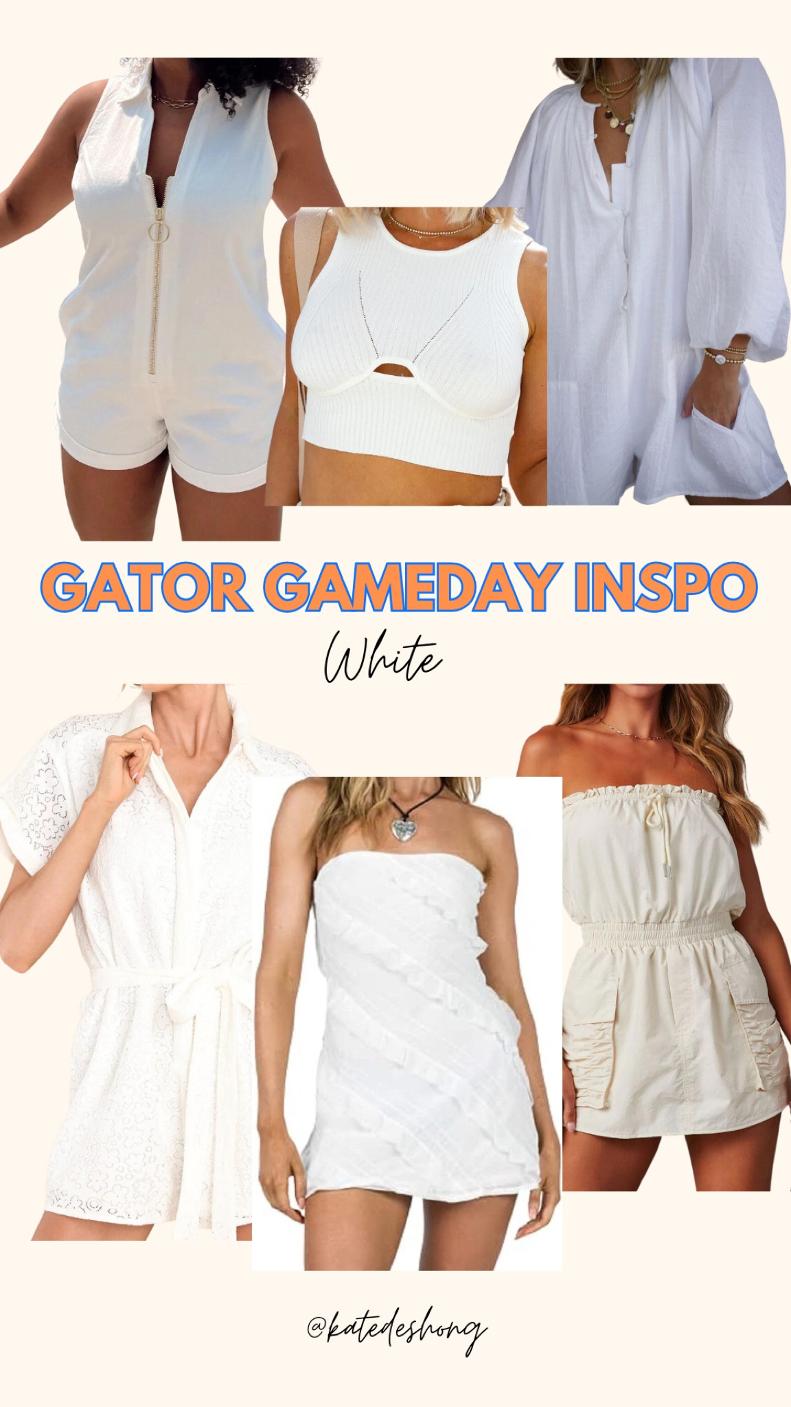 Gator game day , white outfits , whiteout , cream , college game day , florida gators , university of florida 

#LTKstyletip #LTKSeasonal #LTKfindsunder100