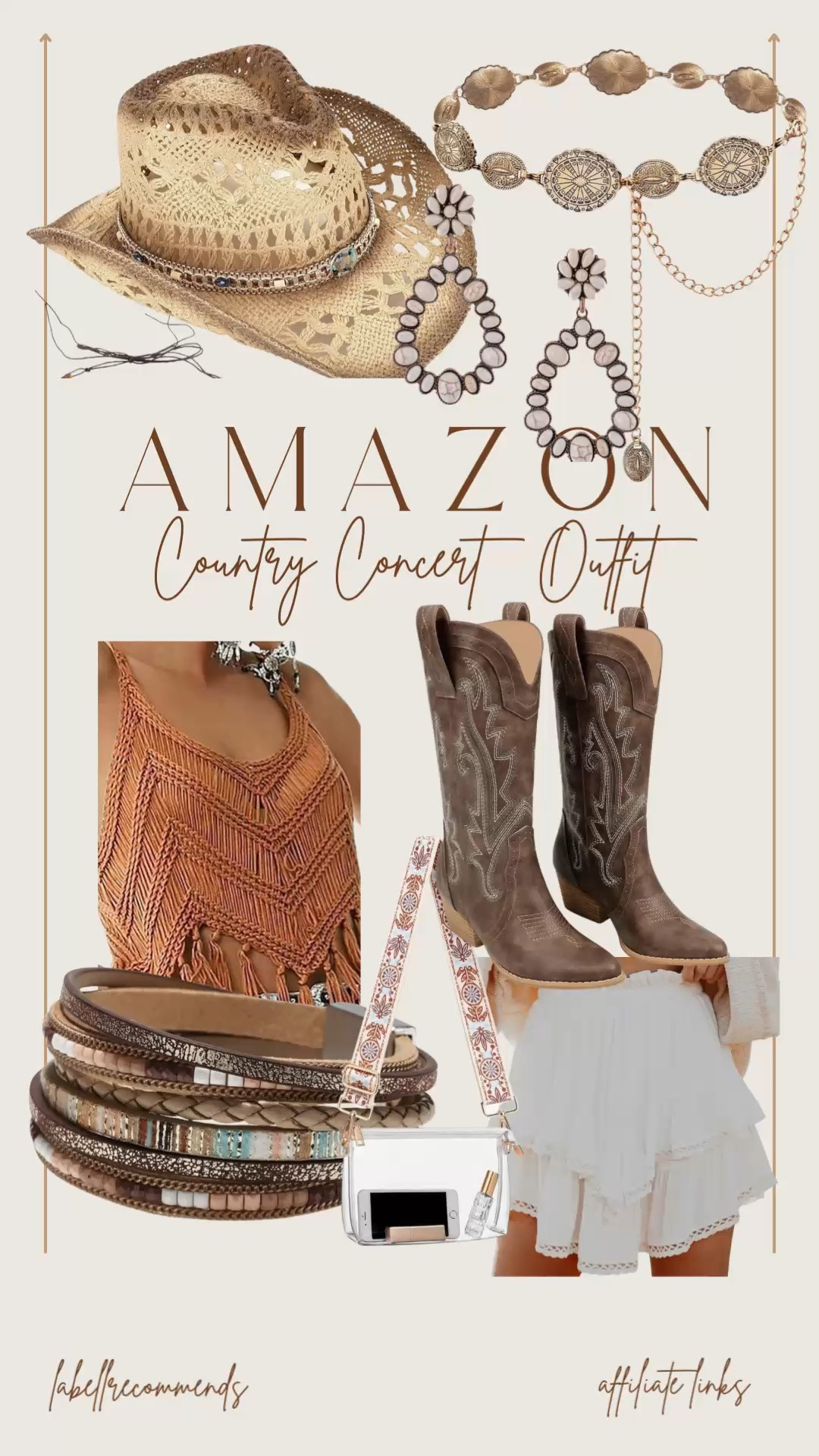 Country concert outfit by Amazon! A complete look from cowboy boots, country accessories like earrings and belts, to a cowboy hat to finish the look.

#amazon #amazonfashion #ootd #countryconcertoutfit #countryoutfits 

Amazon fashion, summer fashion, country concert outfits, cowboy boots, cowboy hat, OOTD, country outfit

#LTKSaleAlert