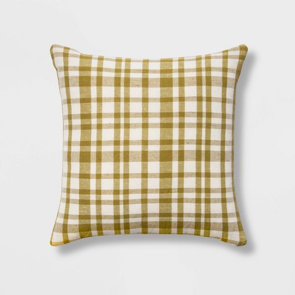 Square Woven Plaid Pillow - Threshold™ | Target