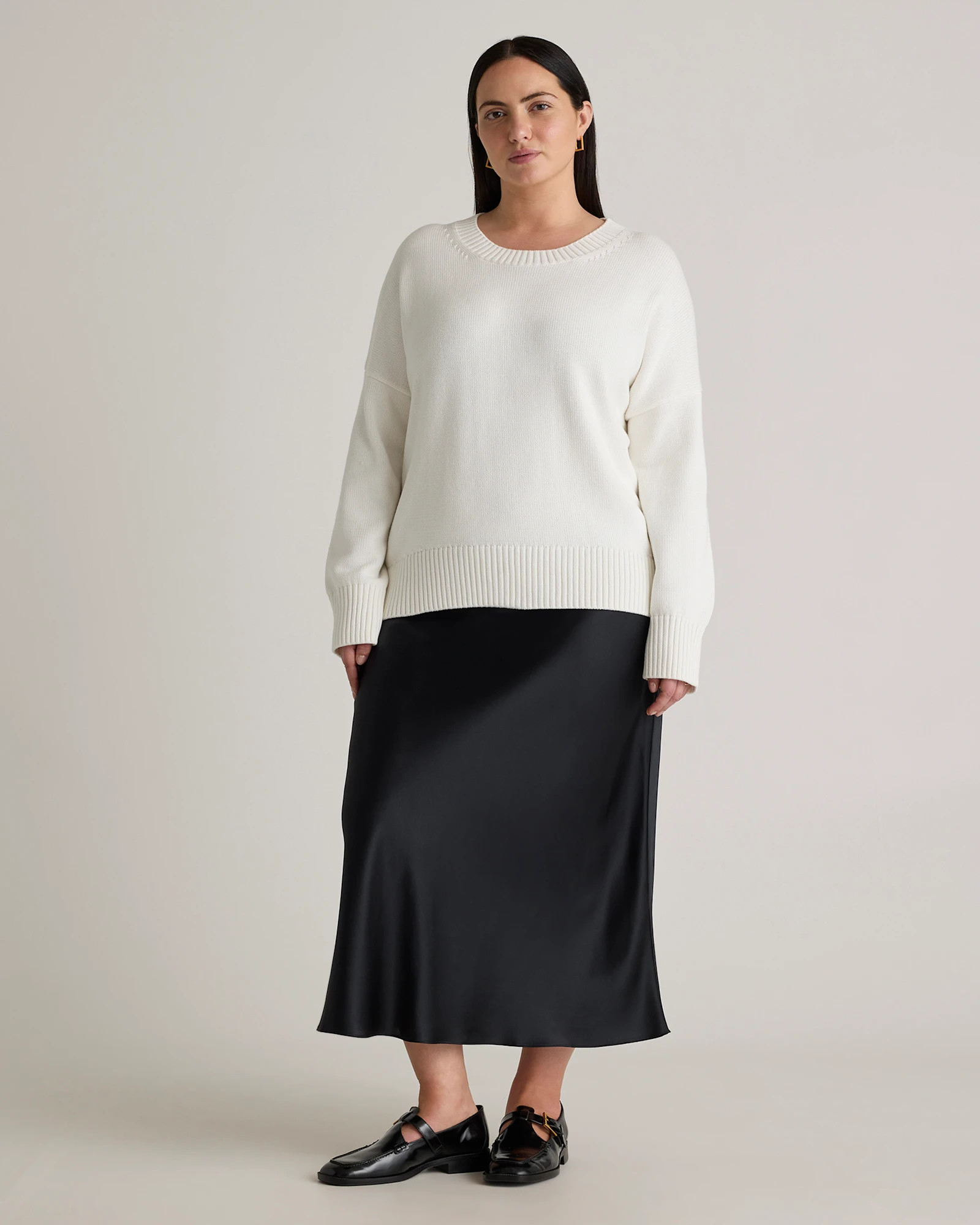 100% Organic Cotton Boyfriend Crew Sweater | Quince