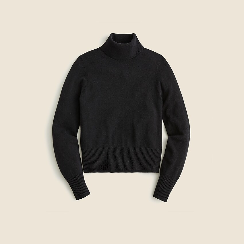 Cashmere cropped turtleneck sweater | J. Crew US