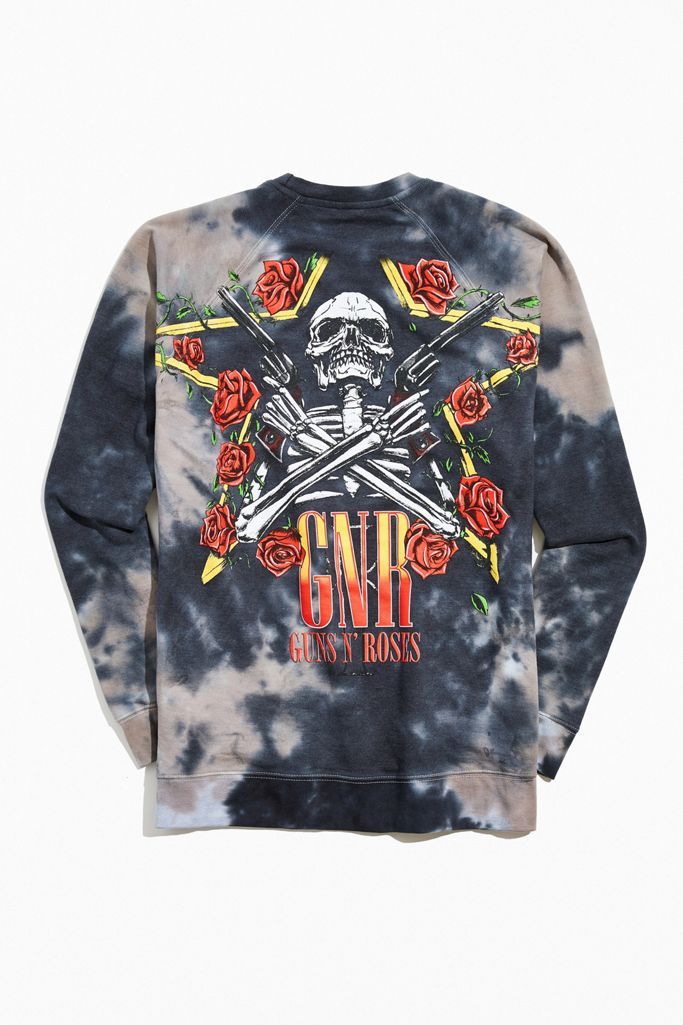 Guns N’ Roses Tie-Dye Crew Neck Sweatshirt | Urban Outfitters (US and RoW)