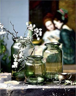 Amazon.com: Noah Decoration European Hand-Blown and Handmade Light Green Glass Flower and Filler ... | Amazon (US)