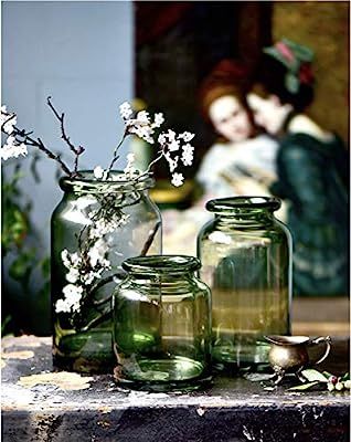 Amazon.com: Noah Decoration European Hand-Blown and Handmade Light Green Glass Flower and Filler ... | Amazon (US)