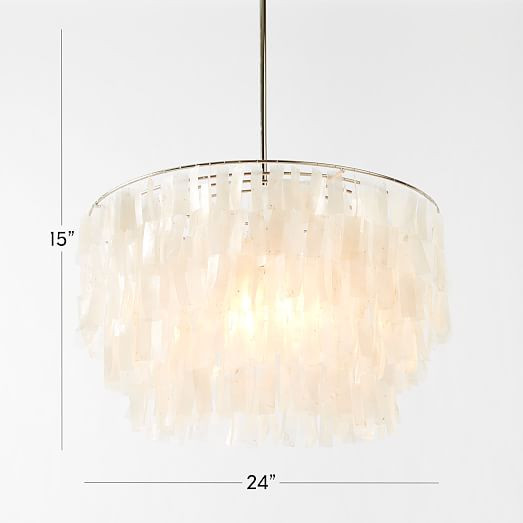 Capiz Round Chandelier (24") | West Elm (US)