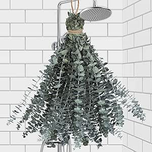 24 PCS Real Dried Eucalyptus Stems for Shower Hanging-17'' Large Preserved Eucalyptus Shower Plan... | Amazon (US)