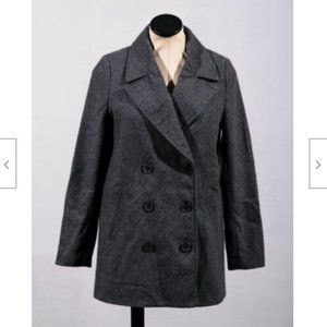 Women's Old Navy Wool Blend Gray Double Breasted Winter Pea Coat Jacket Sz S | Poshmark