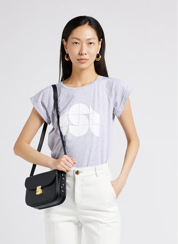 SAC BANDOULIèRE EN CUIR DE VACHETTE NOIR SOEUR - FEMME | Place des Tendances | Place des tendances (FR)