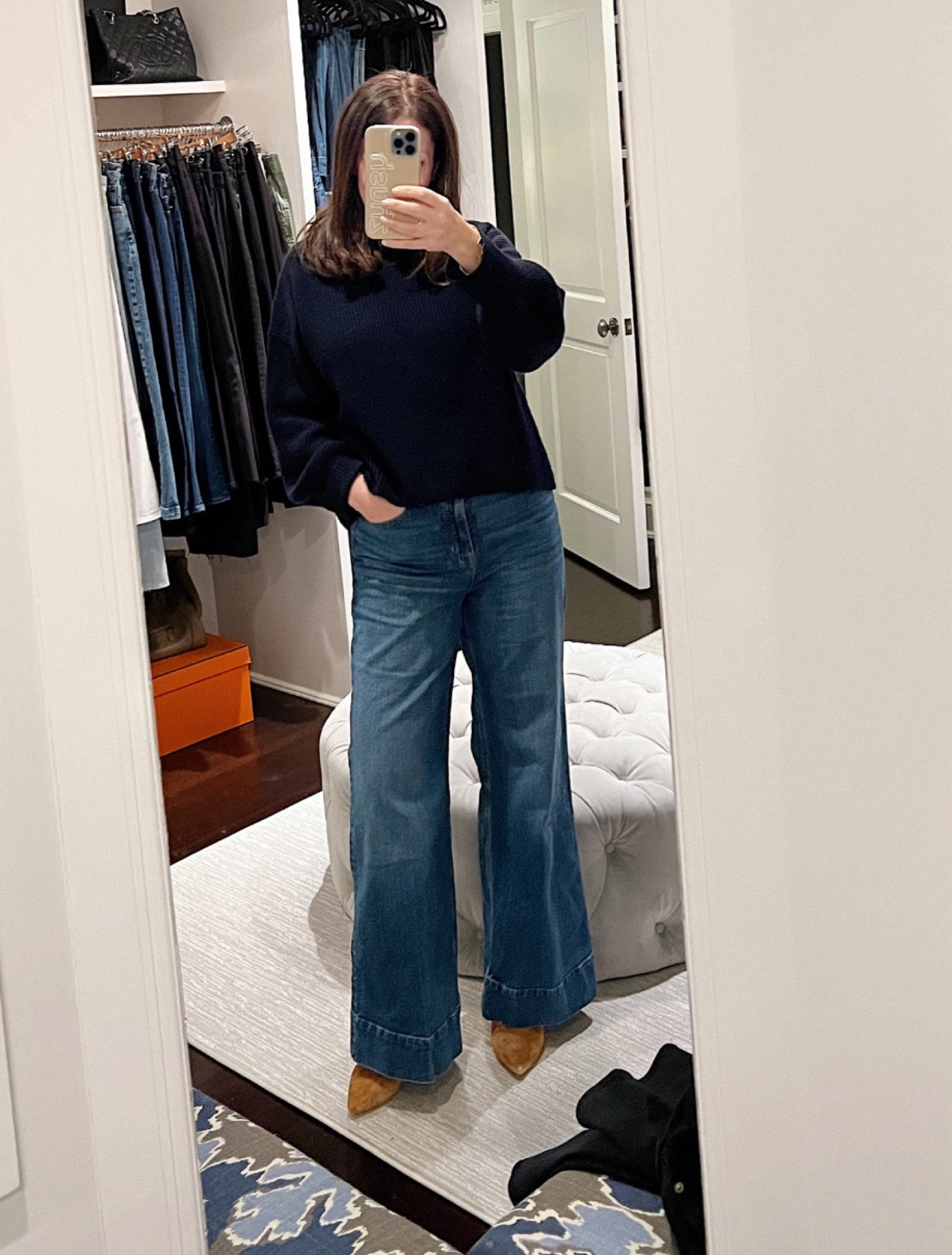 Last night’s out to dinner outfit sweater on sale suede ankle boots 

#LTKover40 #LTKshoecrush #LTKstyletip